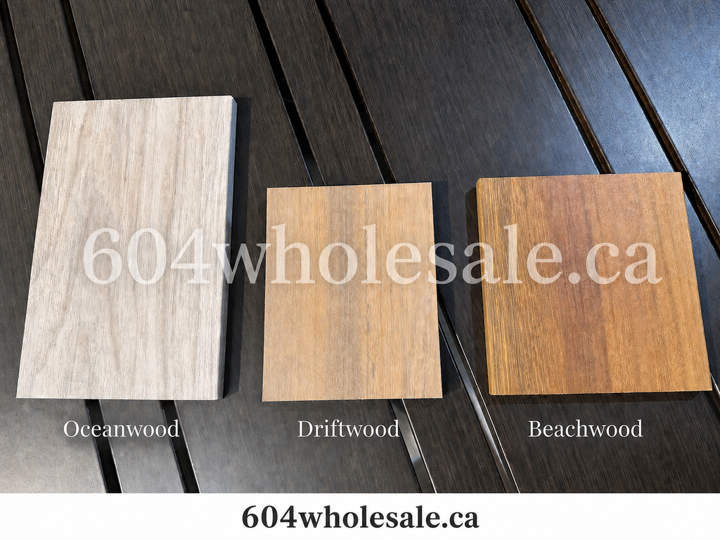 The Alba Woodgrain Aluminum Firepit