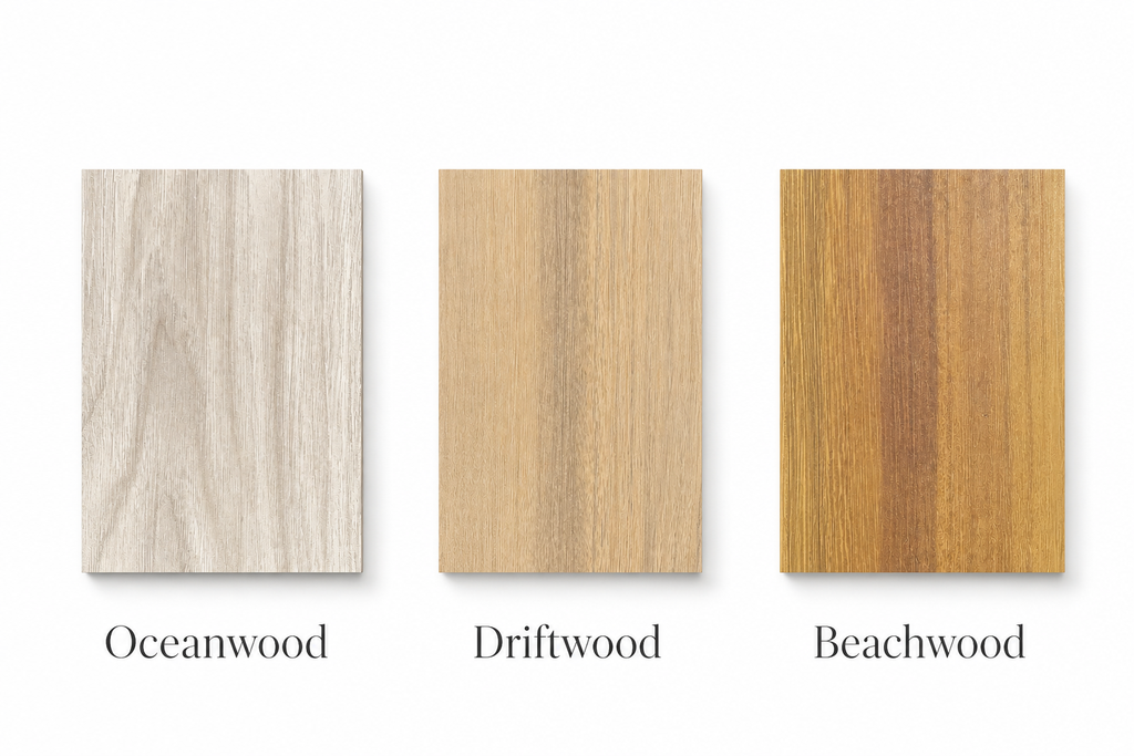 The Alba Woodgrain Aluminum Firepit